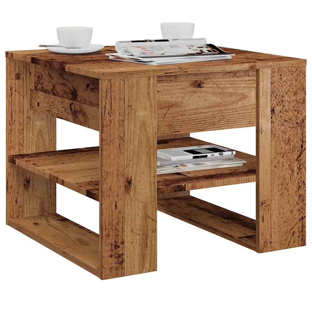 Stol za kavu staro drvo 55,5x55x45 cm konstruirano drvo