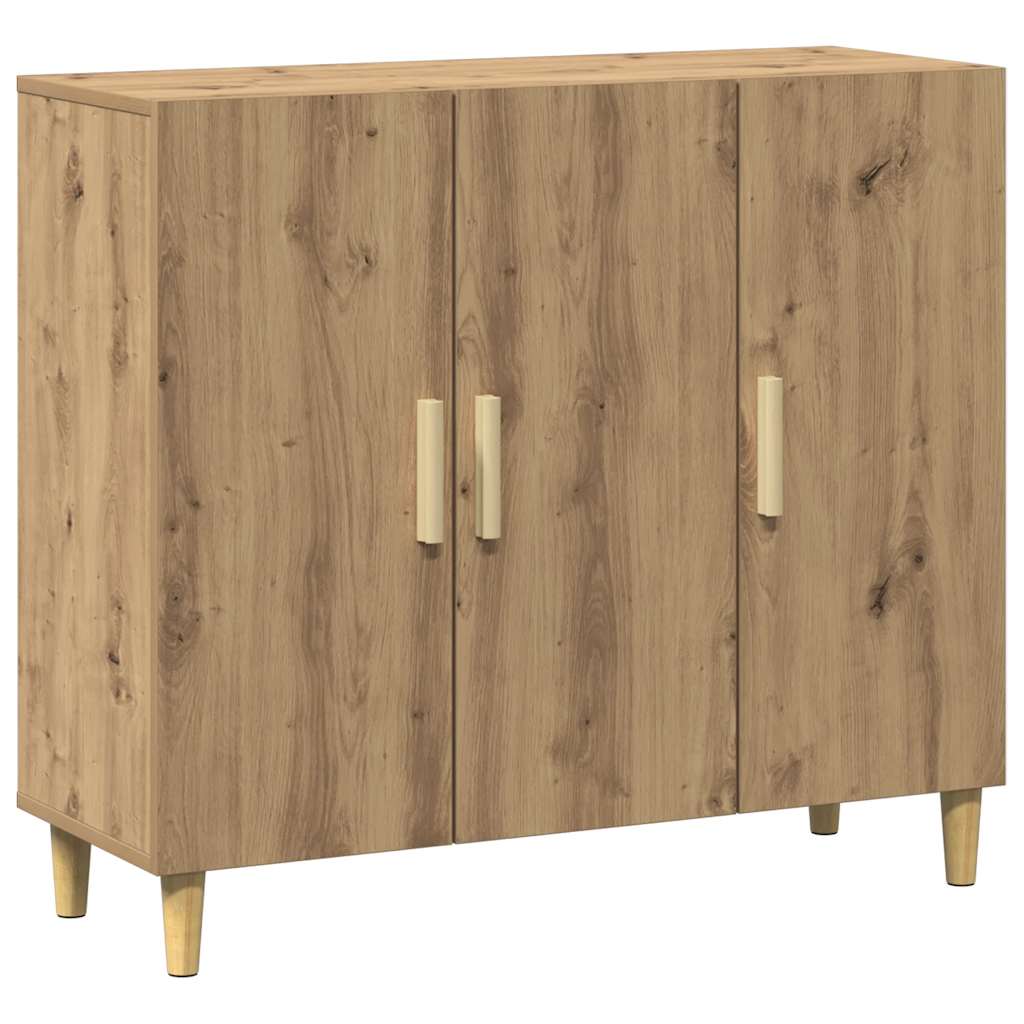 Komoda boja hrasta artisana 90 x 34 x 80 cm konstruirano drvo