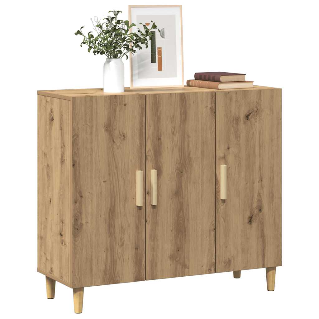 Komoda boja hrasta artisana 90 x 34 x 80 cm konstruirano drvo