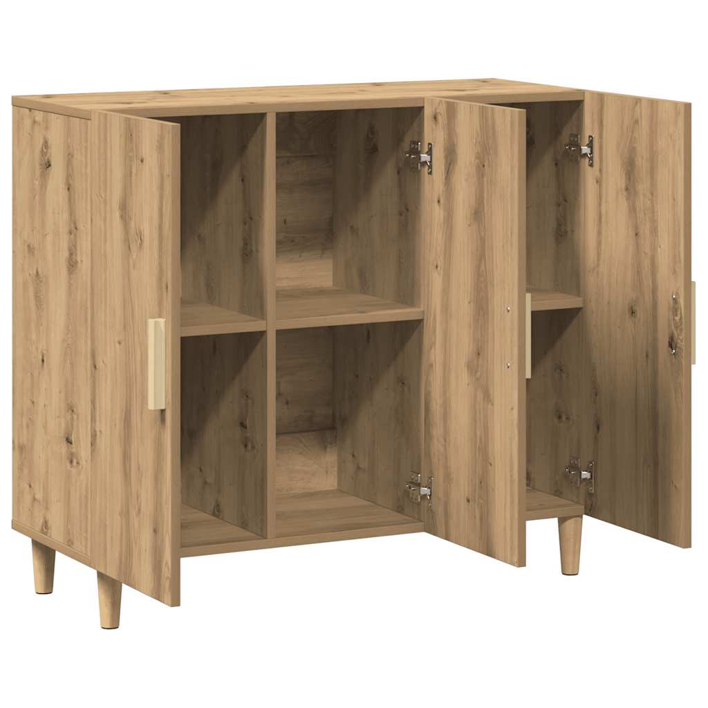 Komoda boja hrasta artisana 90 x 34 x 80 cm konstruirano drvo
