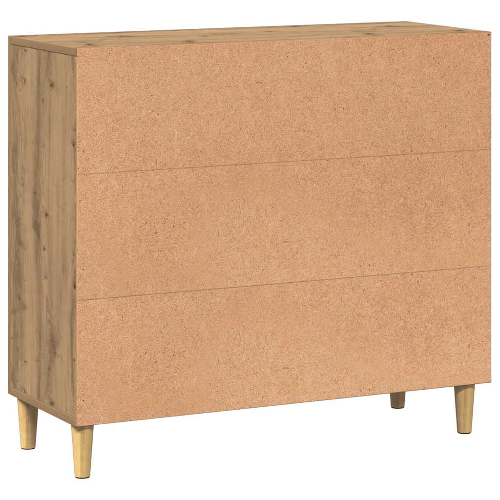 Komoda boja hrasta artisana 90 x 34 x 80 cm konstruirano drvo