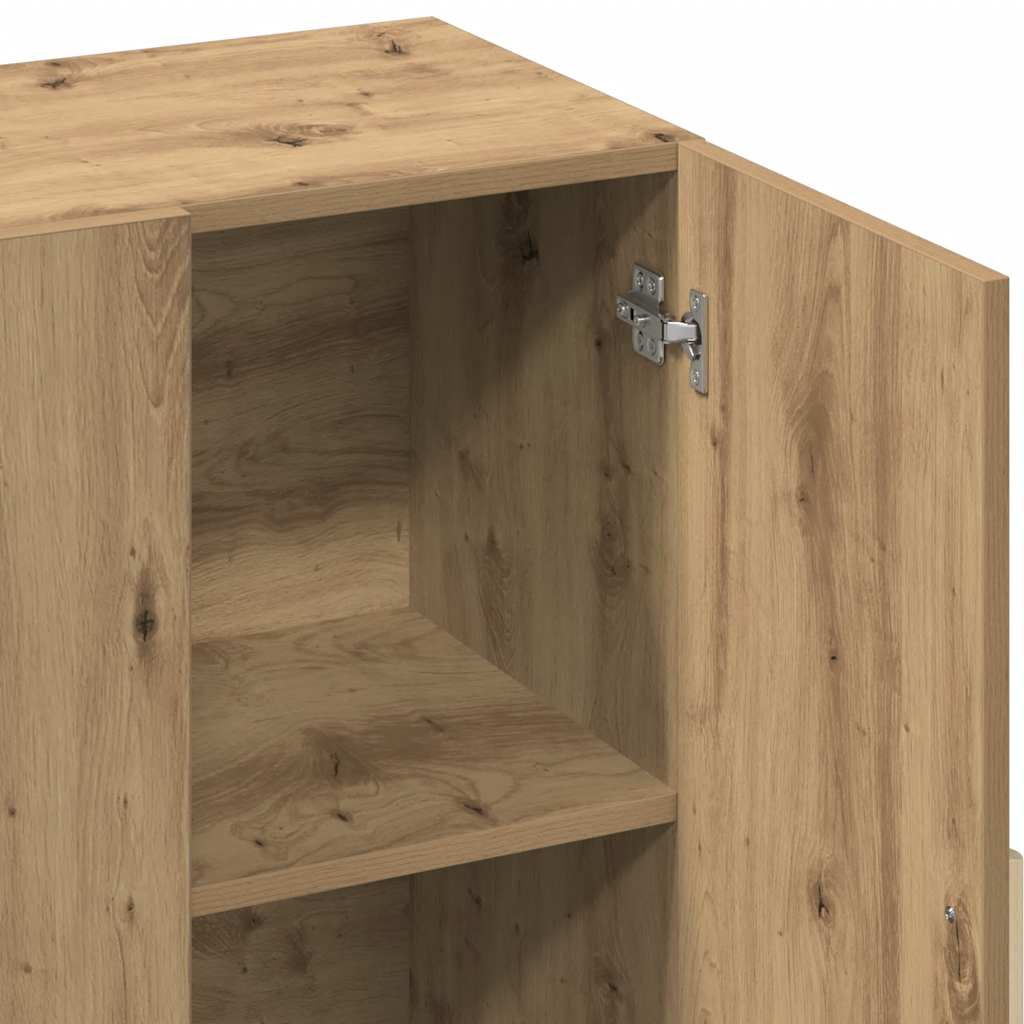 Komoda boja hrasta artisana 90 x 34 x 80 cm konstruirano drvo
