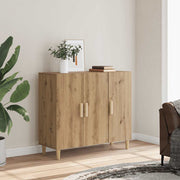 Komoda boja hrasta artisana 90 x 34 x 80 cm konstruirano drvo
