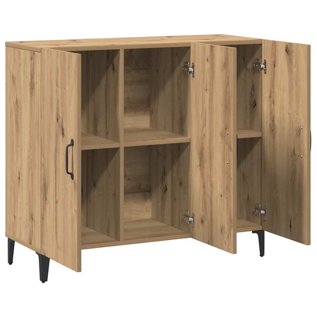 Komoda boja hrasta artisana 90 x 34 x 80 cm konstruirano drvo