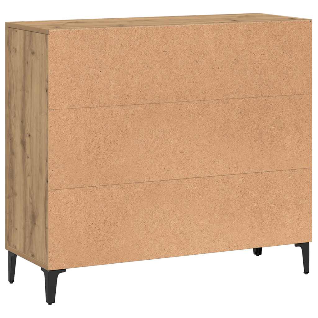Komoda boja hrasta artisana 90 x 34 x 80 cm konstruirano drvo