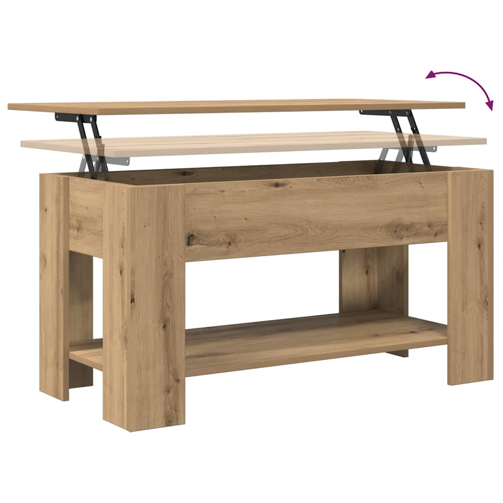 Stol za kavu Artisan hrast 101x49x52 cm izrađeno drvo