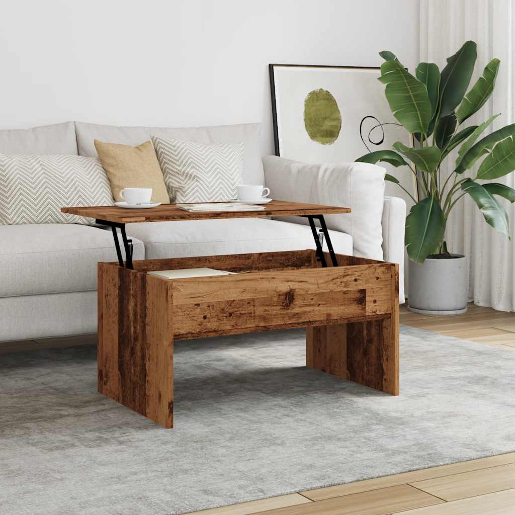Stolić za kavu boja staro drvo 80x50,5x41,5cm konstruirano drvo