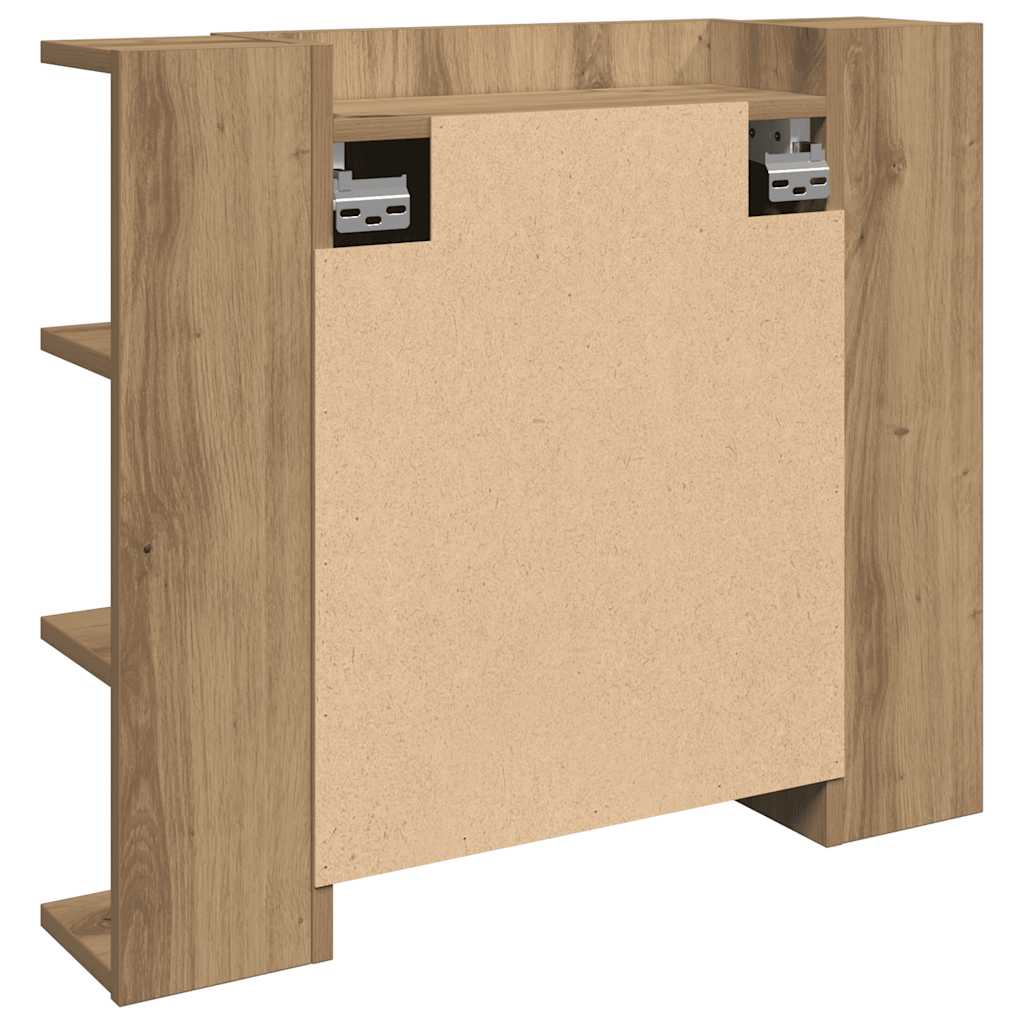 Ormar s ogledalom i LED-om Artisan hrast 70x16,5x60 cm