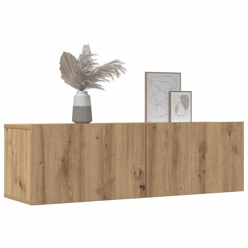 Zidni TV ormarići 2 kom boja hrasta artisan 100x30x30 cm