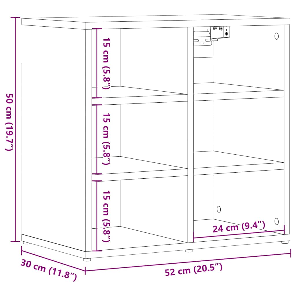 Ormari za cipele 2 kom Staro drvo 52x30x50 cm