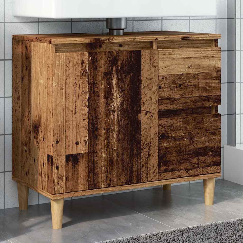 Ormarić za umivaonik boja drva 65x33x60 cm konstruirano drvo