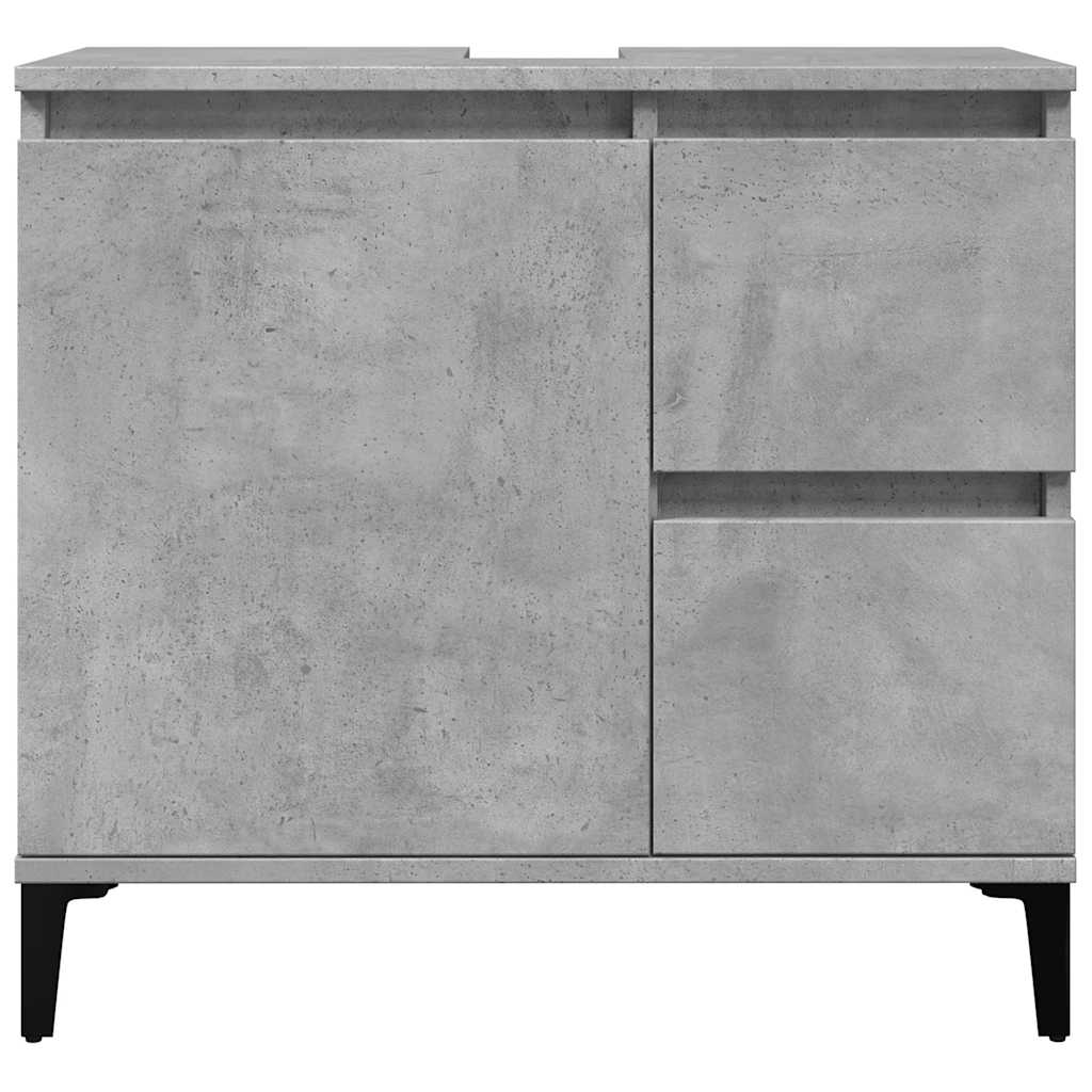 Ormarić za umivaonik boja betona 65x33x60 cm konstruiranog drva