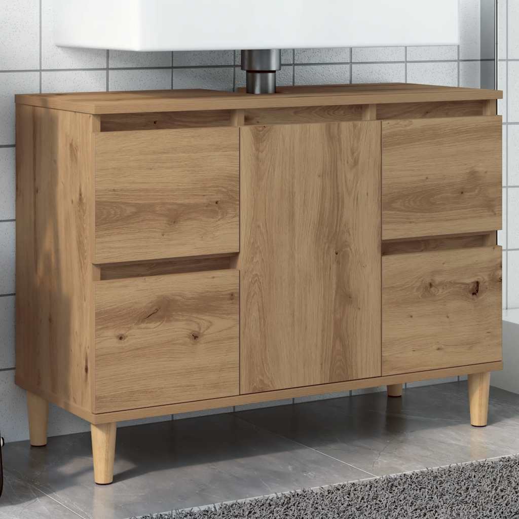 Ormarić za sudoper Artisan hrast 80x33x60 cm izrađeno drvo