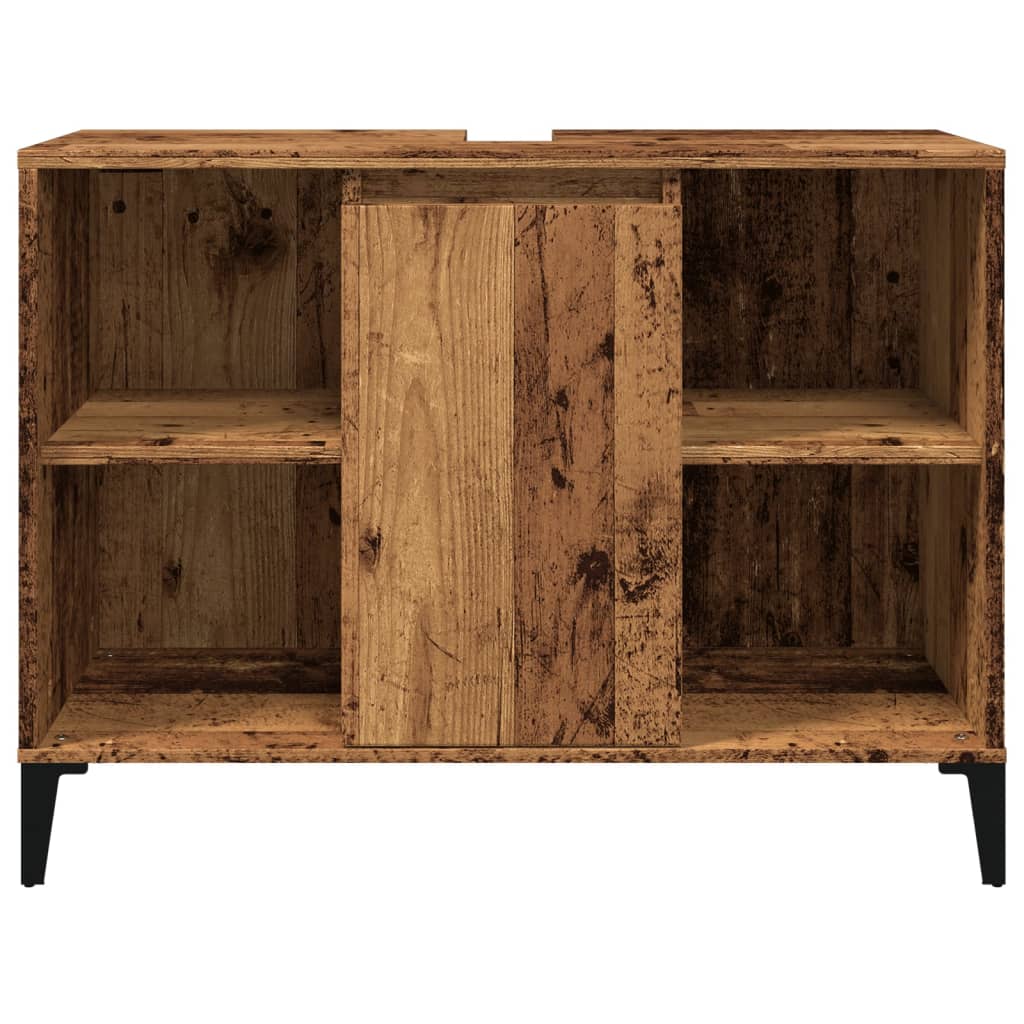 Ormarić za umivaonik boja drva 80x33x60 cm konstruirano drvo