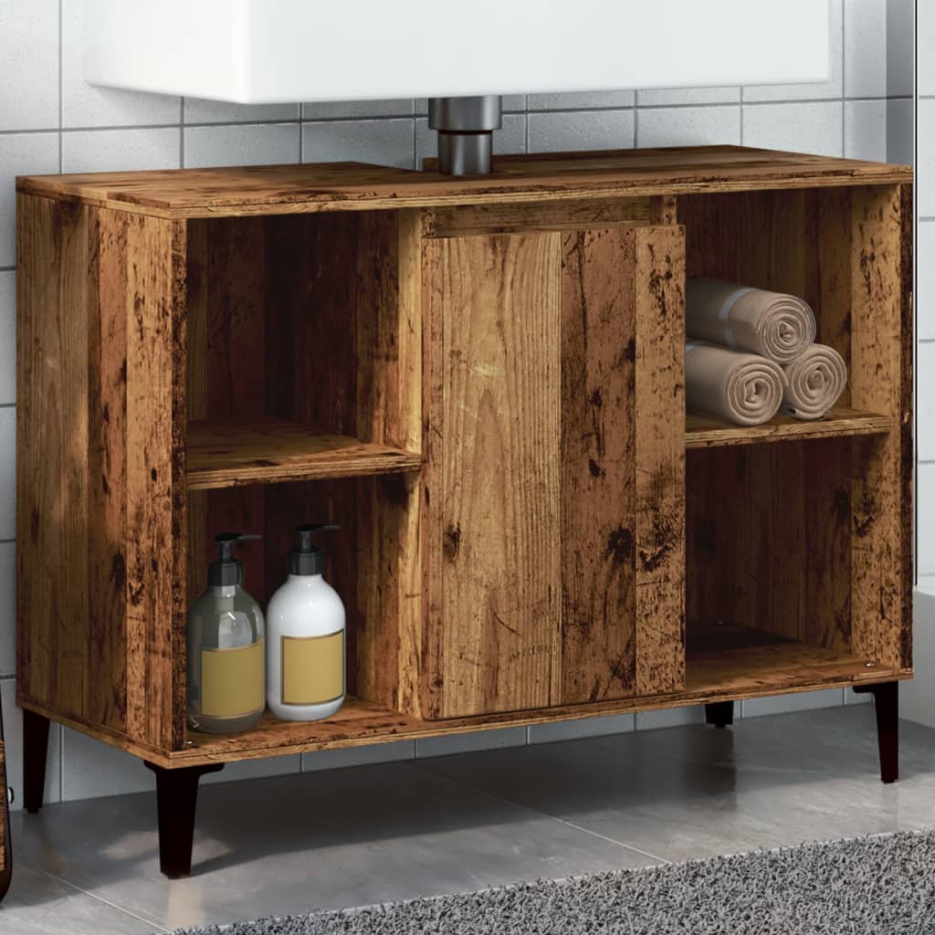 Ormarić za umivaonik boja drva 80x33x60 cm konstruirano drvo