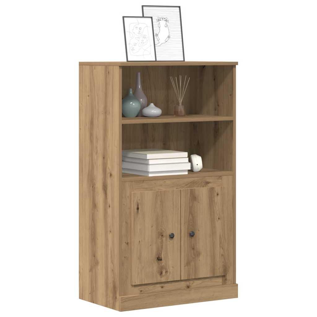 Visoka komoda boja hrasta 60x35,5x103,5 cm konstruirano drvo