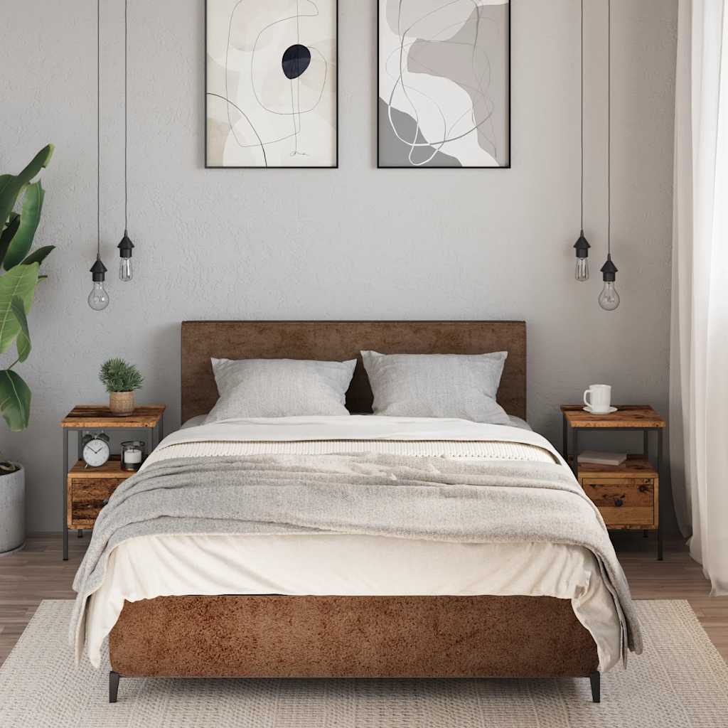 Noćni ormarići 2 kom staro drvo 34x36x50 cm konstruirano drvo