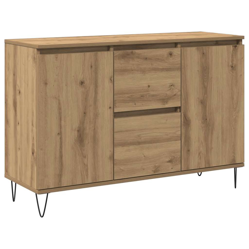 Komoda boja hrasta artisan 101,5x35x70 cm konstruirano drvo