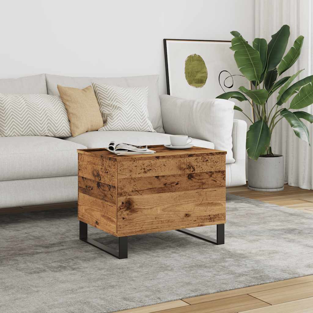 Stolić za kavu boja staro drvo 60x44,5x45 cm konstruirano drvo