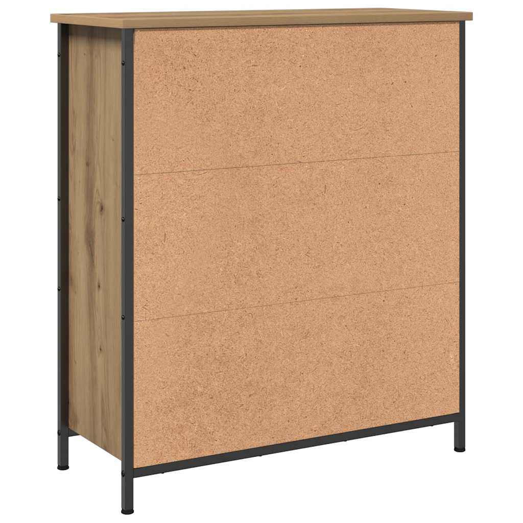Komoda boja hrasta artisan 70x30x80 cm od konstruiranog drva