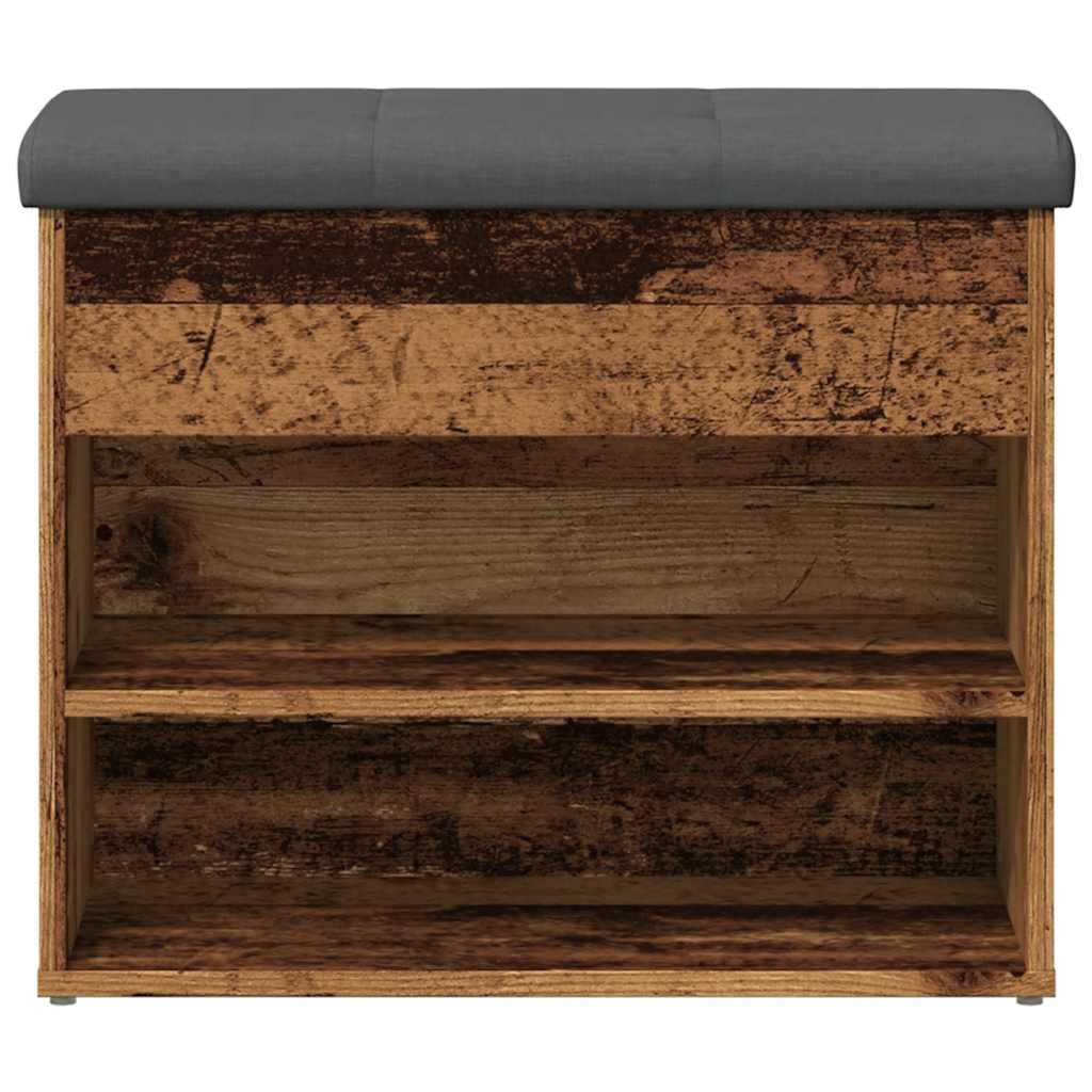 Klupa za cipele staro drvo 62x32x50 cm konstruirano drvo