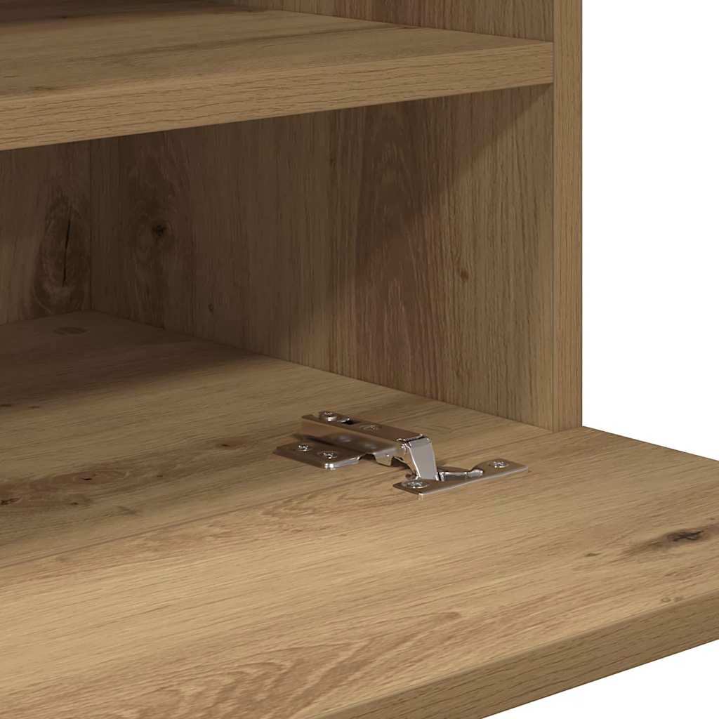 Zidni ormarići s LED svjetlima za TV 2 kom Artisan hrast