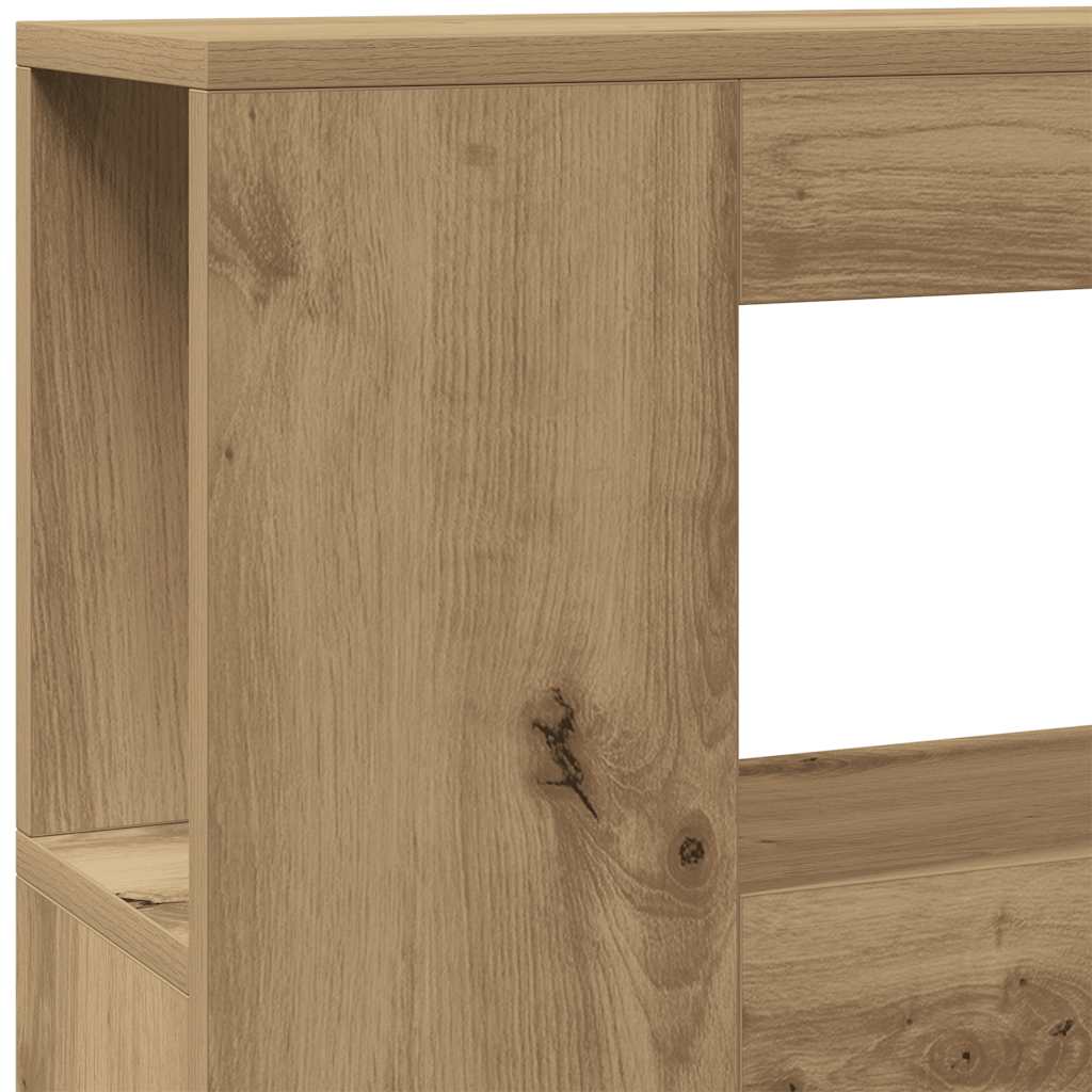 LED uzglavlje boja hrasta artisan 100x18,5x103,5 cm drveni