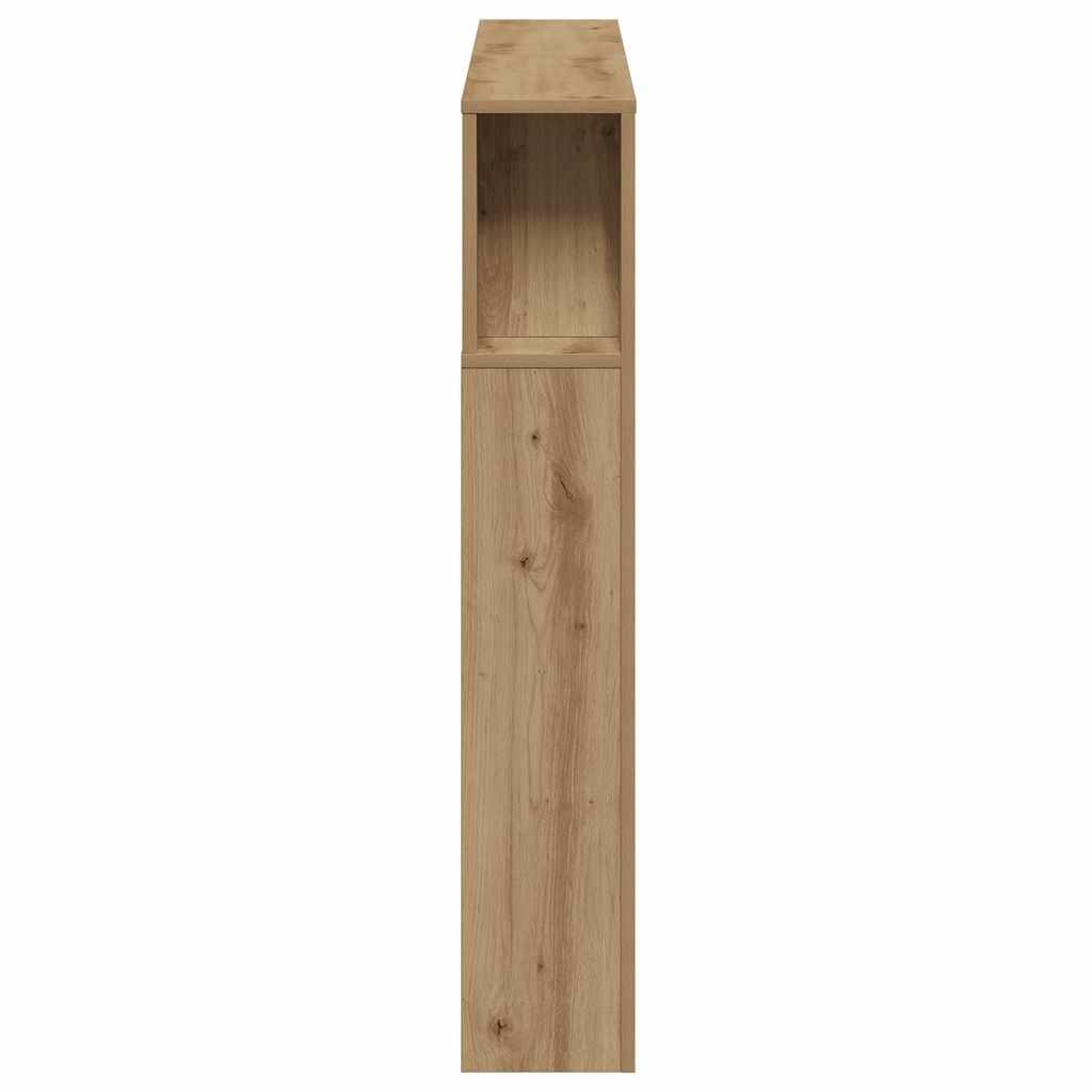 LED uzglavlje boja hrasta artisan 140x18,5x103,5 cm drveni
