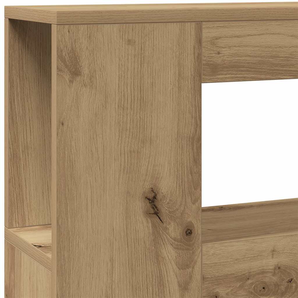 LED uzglavlje boja hrasta artisan 140x18,5x103,5 cm drveni
