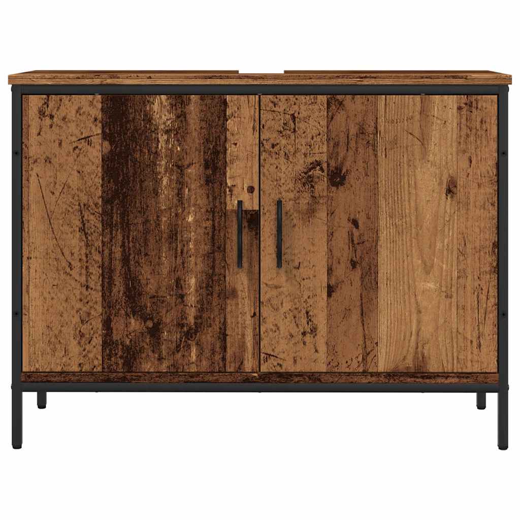 Ormarić za umivaonik boja drva 80 x 30 x 60cm konstruirano drvo