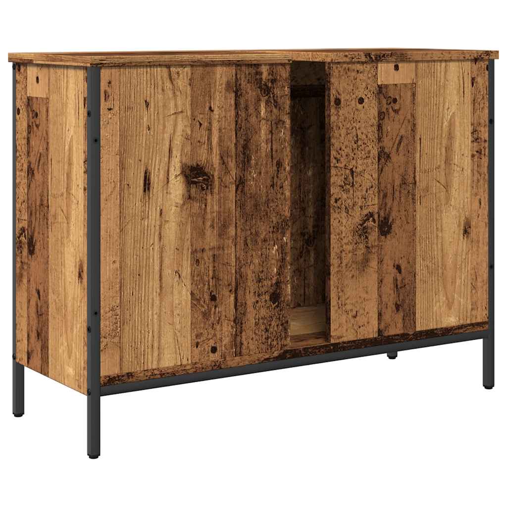 Ormarić za umivaonik boja drva 80 x 30 x 60cm konstruirano drvo