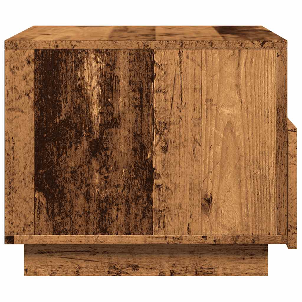 Stolić za kavu s LED svjetlima boja starog drva 50 x 49 x 40 cm
