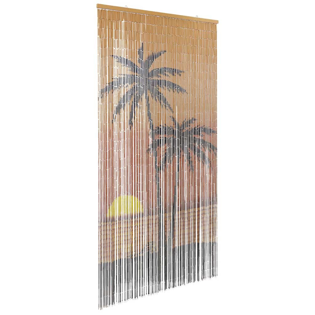 Zavjesa za vrata protiv insekata Otisak palme 90x220 cm bambus