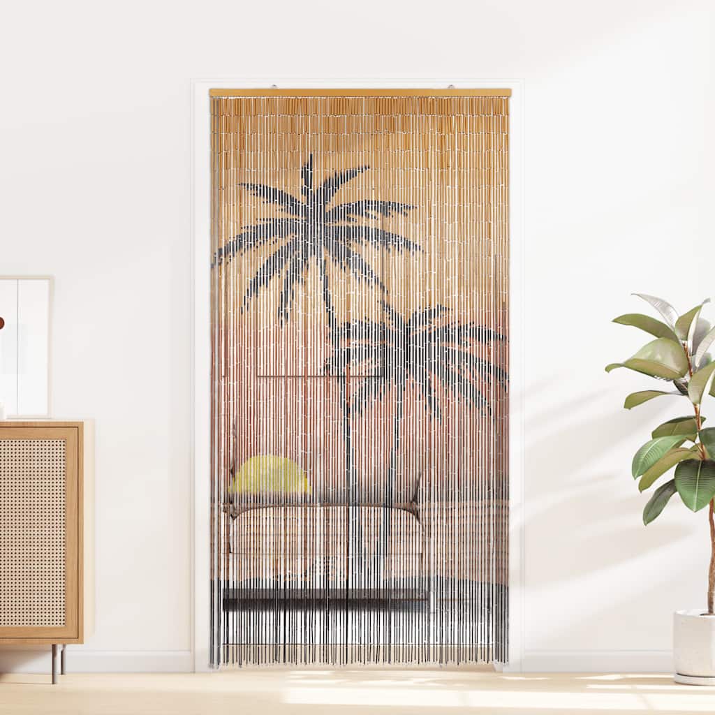 Zavjesa za vrata protiv insekata Otisak palme 100x220 cm bambus