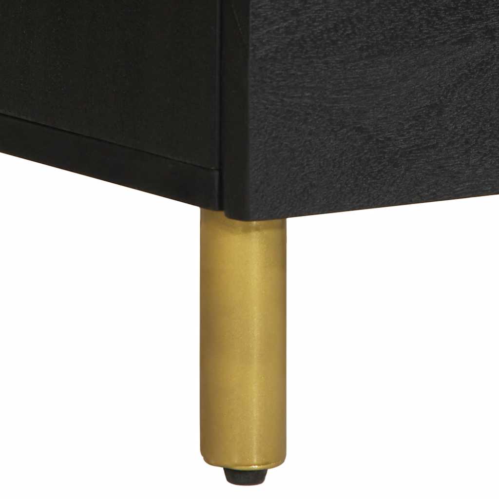 Komoda crna 60 x 33 x 75 cm konstruirano drvo