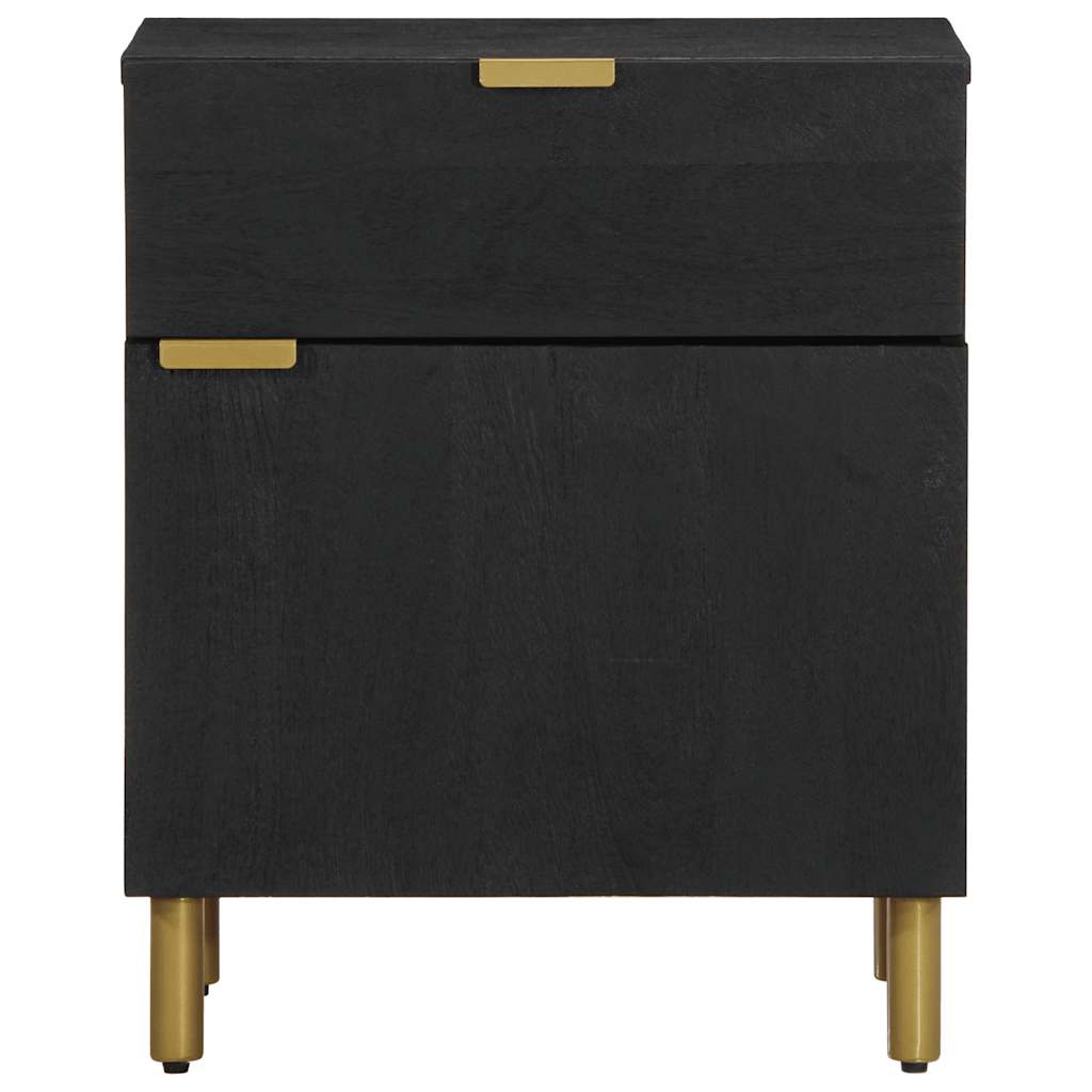 Noćni ormarić crni 50 x 33 x 60 cm konstruirano drvo