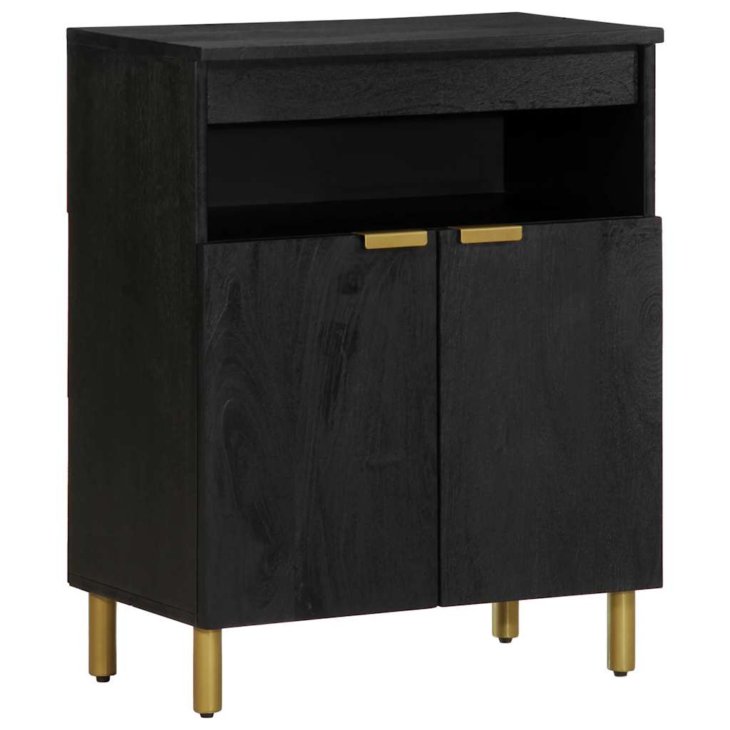 Komoda crna 60 x 33 x 75 cm konstruirano drvo