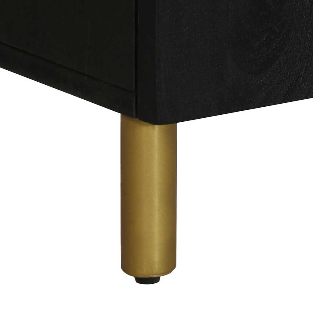 Komoda crna 60 x 33 x 75 cm konstruirano drvo