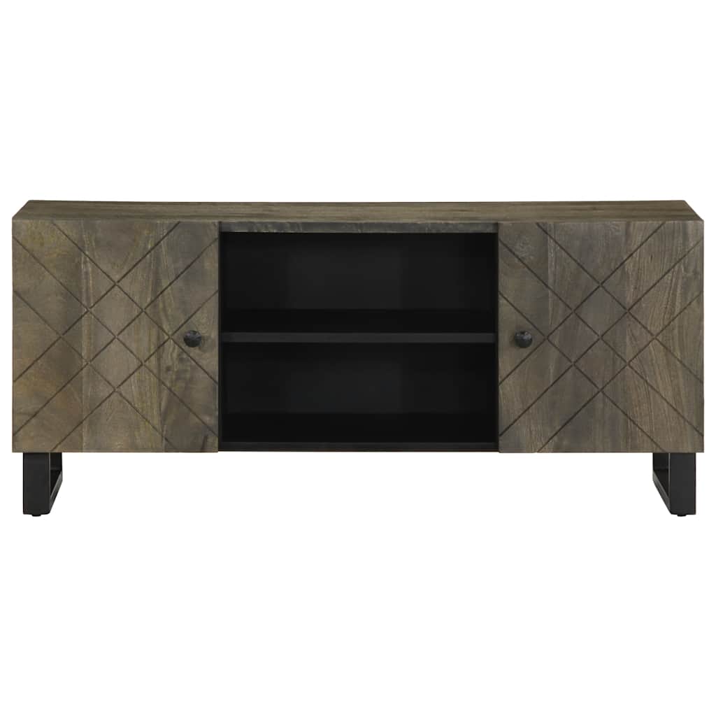 TV ormarić crni 105 x 33 x 46 cm od masivnog drva manga