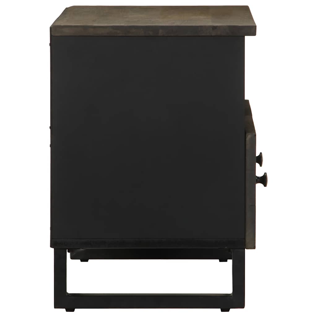 TV ormarić crni 70 x 33 x 46 cm od masivnog drva manga