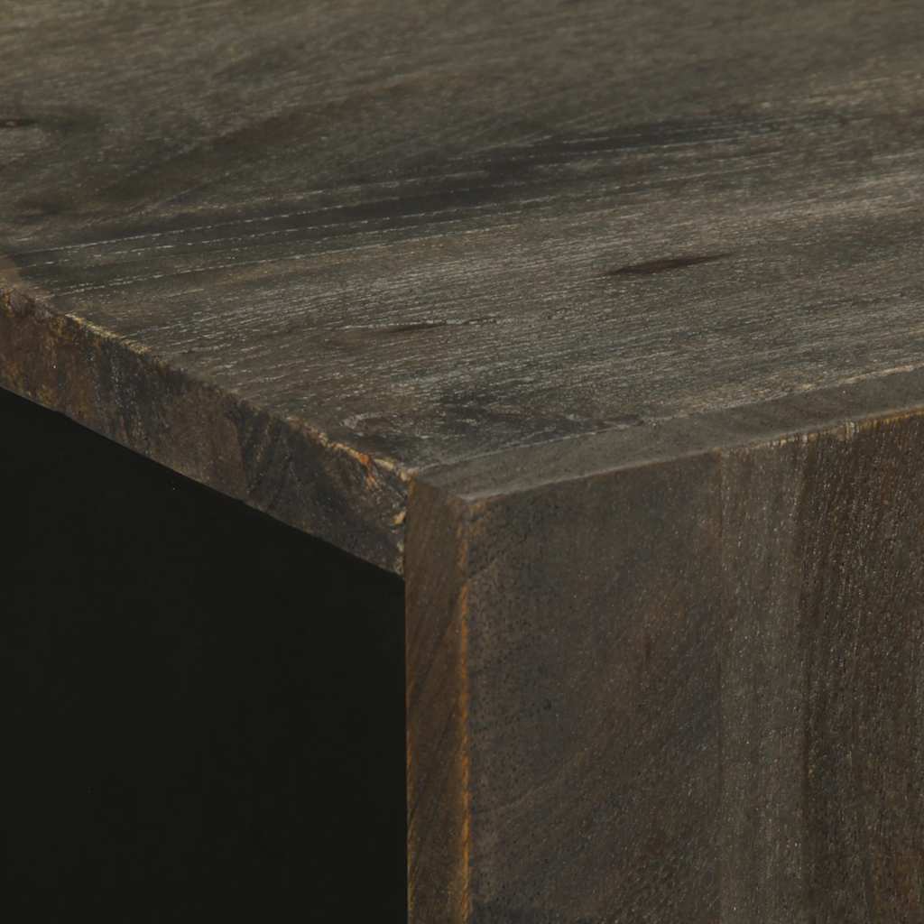 Komoda crna 60x33x75 cm Puno drvo Mango