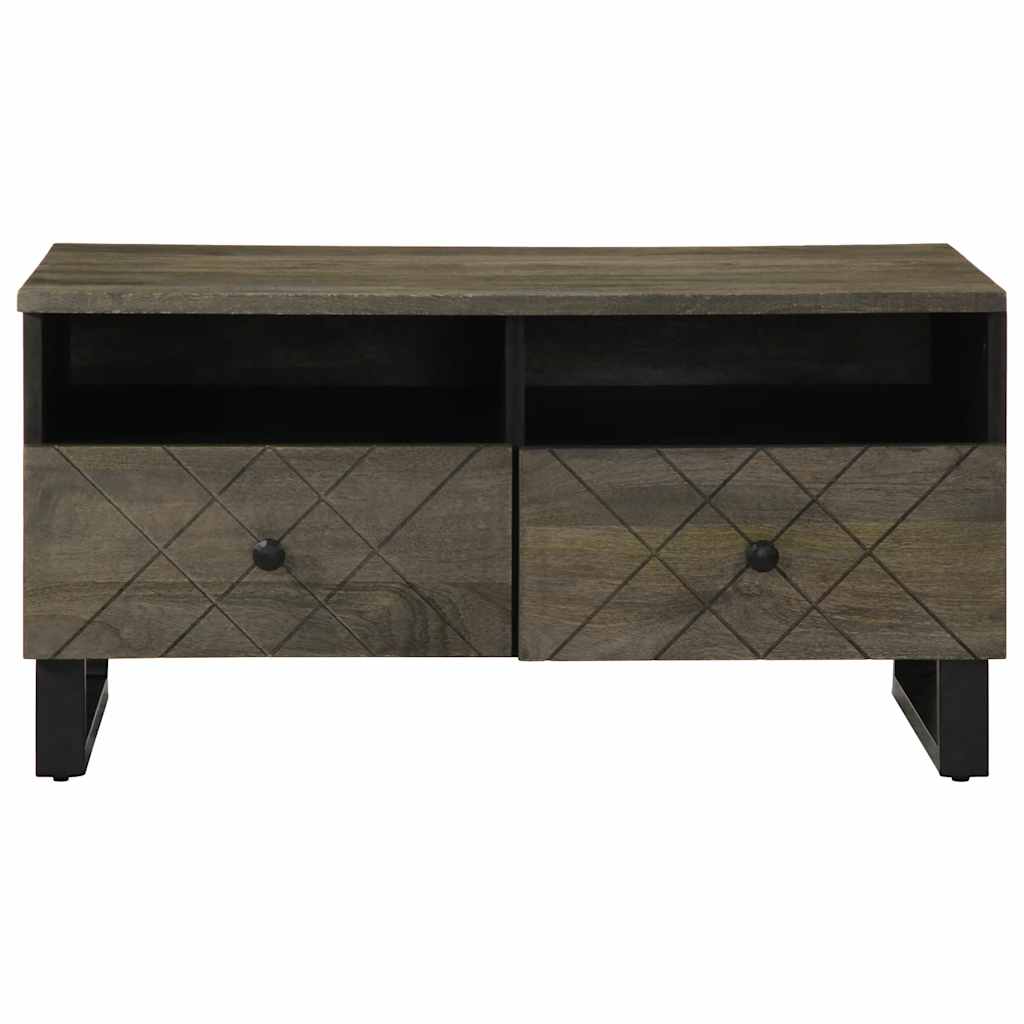 Stolić za kavu crni 80 x 54 x 40 cm od masivnog drva manga