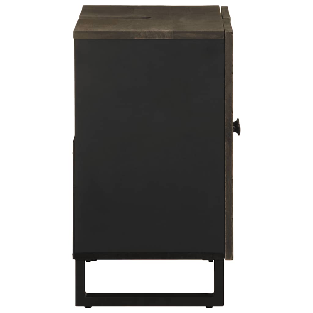 Ormarić za umivaonik crni 62x33x58 cm Puno drvo Mango