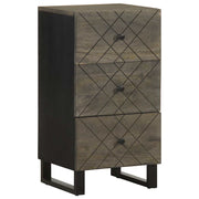 Komoda crna 40x33x75 cm Puno drvo Mango