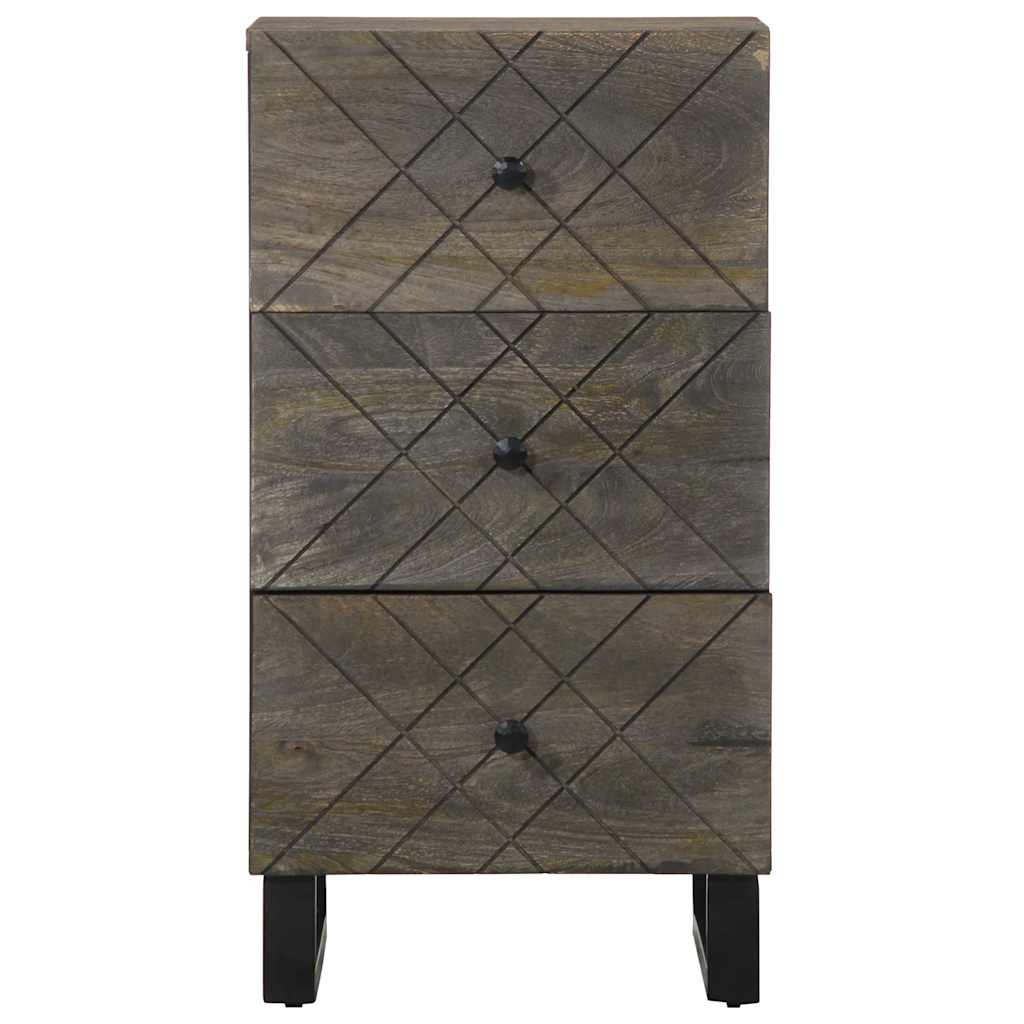 Komoda crna 40x33x75 cm Puno drvo Mango