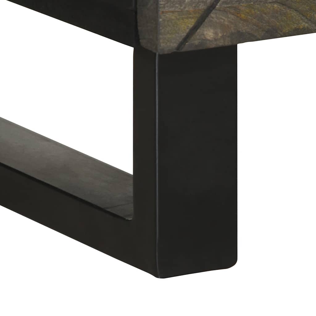 Komoda crna 40x33x75 cm Puno drvo Mango