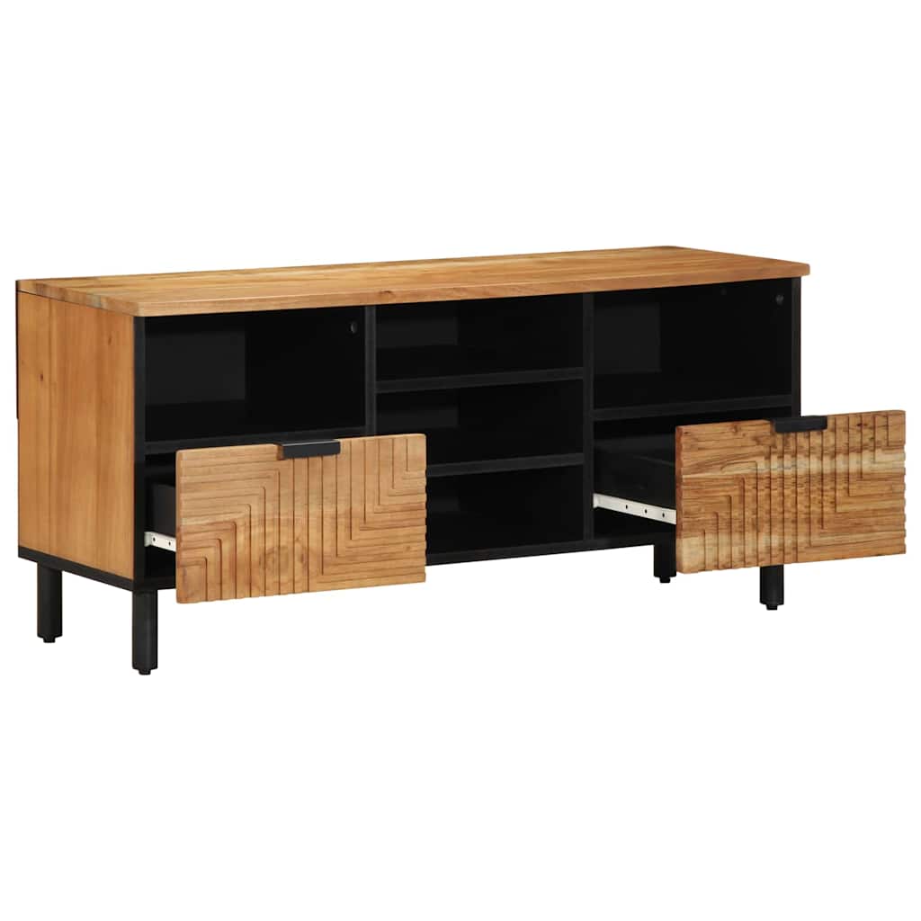 TV ormar s ladicama Smeđa 100 x 33,5 x 46 cm Čvrsto drvo manga