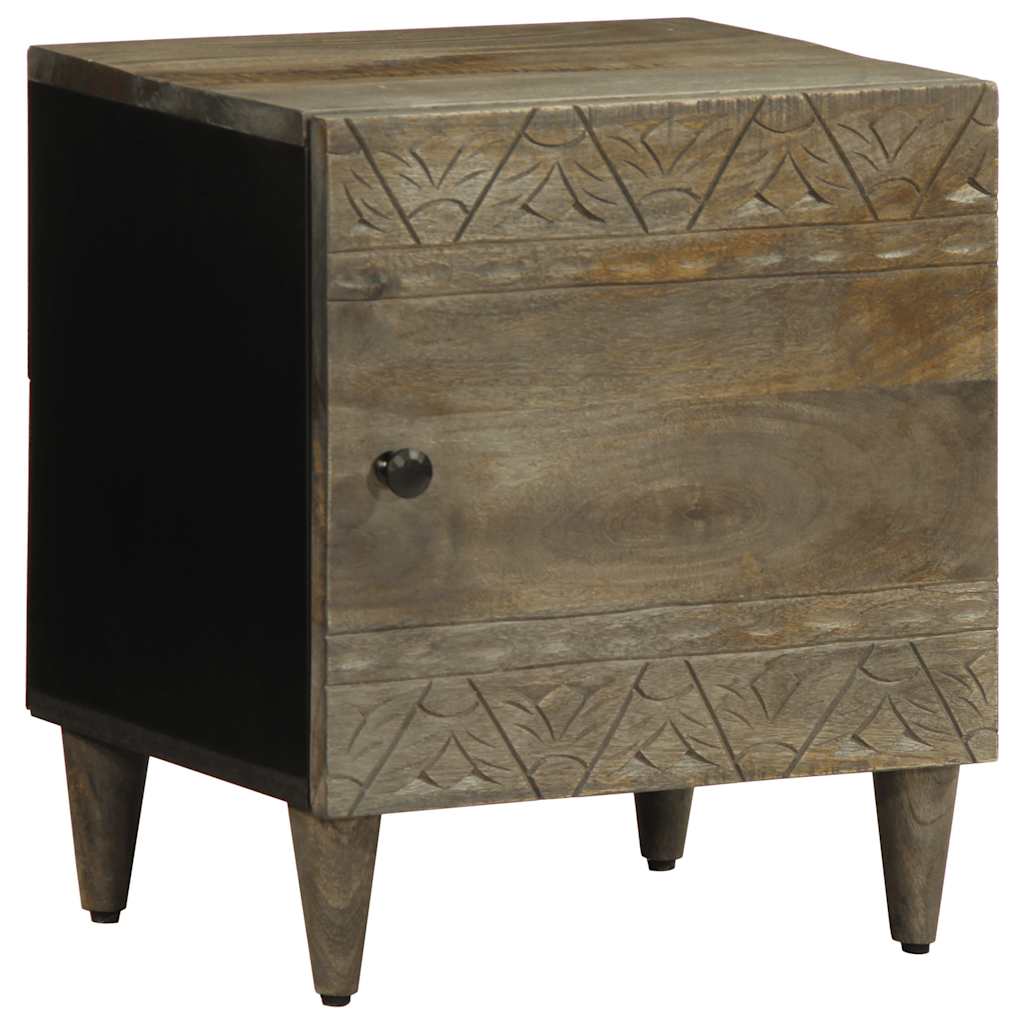 Noćni ormarići 2 kom svijetlo sivi 40x33x46 cm Puno drvo Mango