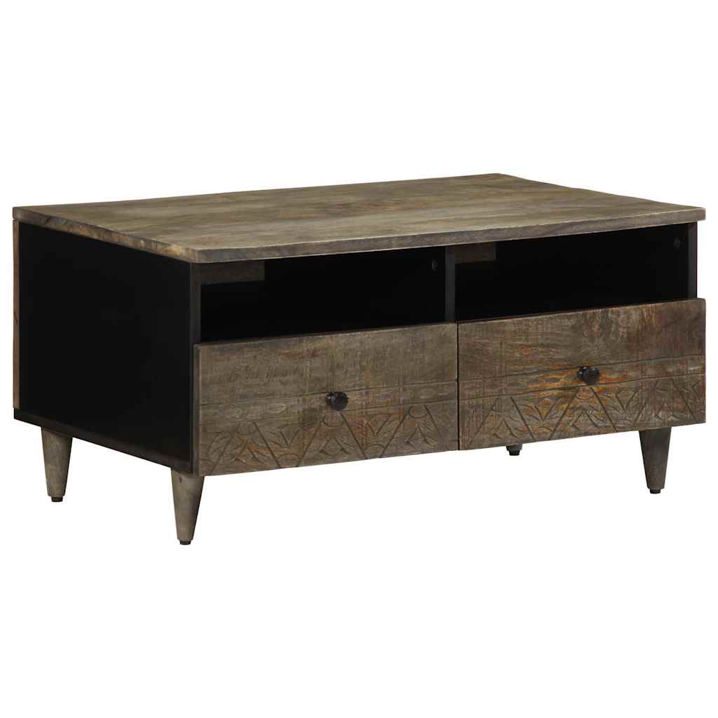 Stol za kavu svijetlo sivi 80x54x40 cm Puno drvo Mango