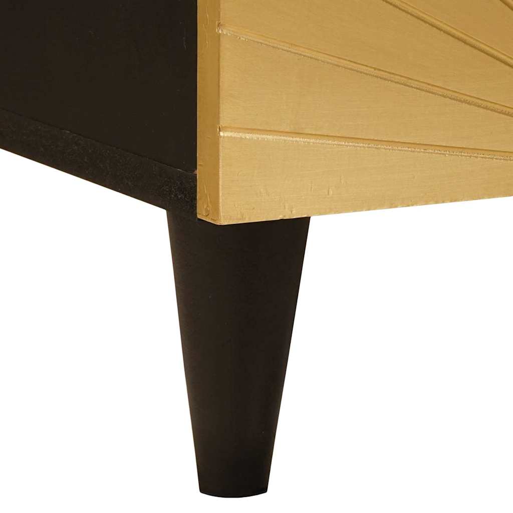Noćni ormar 2 pcs Crna i zlatna 40 x 33 x 46 cm